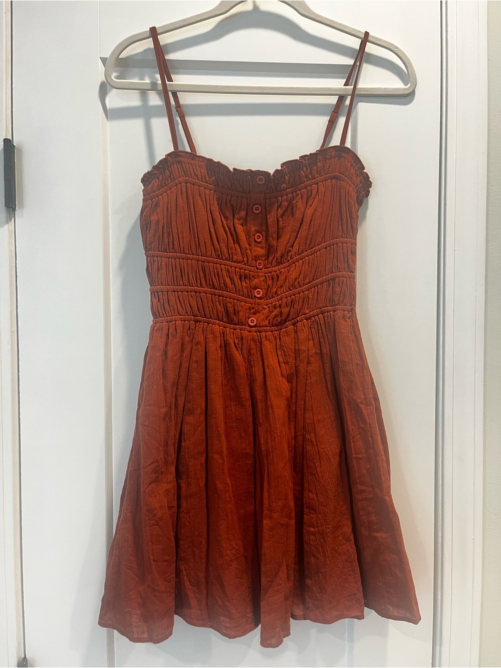Aeropostale Rust Smocked Sundress